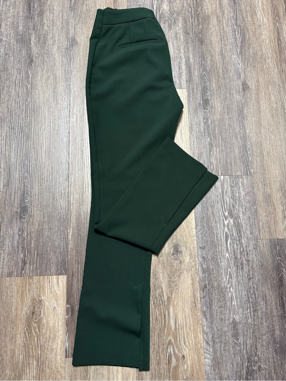 Nicole Miller Women's Tailored Forest Green Dress Pants 6 Casual Fit; Fashion